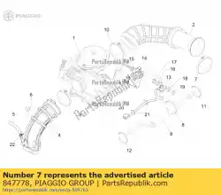 slangklem van Piaggio Group, met onderdeel nummer 847778, bestel je hier online: