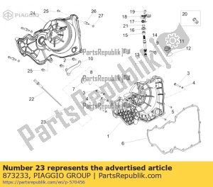 aprilia 873233 gasket ring - Bottom side