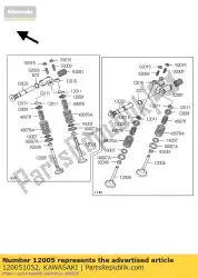 Here you can order the valve-exhaust from Kawasaki, with part number 120051052: