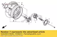 42620KV3830, Honda, geen beschrijving beschikbaar honda cbr 600 1991 1992 1993 1994 1995 1996 1997 1998, Nieuw