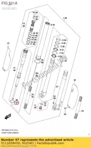 suzuki 5111828H30 anel-o - Lado inferior