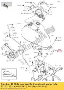 Kawasaki 921601323 serranda, fascia batteria - Il fondo