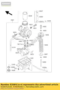 kawasaki 920641038 jet-pilot, # 25 kx60-a2 - Lado inferior