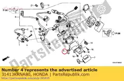 Here you can order the holder, coupler from Honda, with part number 31413KRNA80: