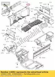 Here you can order the 01 cover,fr floor from Kawasaki, with part number 140921184: