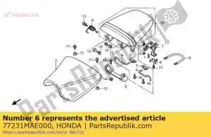 Honda 77231MAE000 placa, trava do assento - Lado inferior