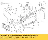 861131, Piaggio Group, radiator derbi gp 50 2006, Nieuw