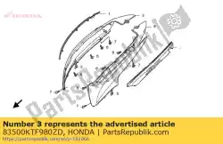 Here you can order the no description available at the moment from Honda, with part number 83500KTF980ZD: