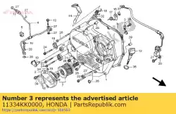 Aqui você pode pedir o placa, conjunto de vedação de óleo em Honda , com o número da peça 11334KK0000: