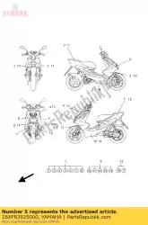 grafisch 2 van Yamaha, met onderdeel nummer 1BXF83925000, bestel je hier online: