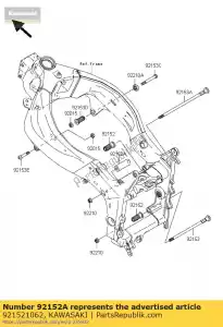 Kawasaki 921521062 collar, 10.5x26x70 - Lado inferior