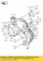 32190063218R, Kawasaki, support-moteur, lh, s.blac klz10 kawasaki klz 1000 2012 2013 2014, Nouveau