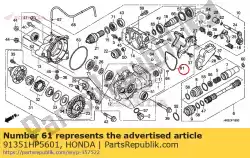 Here you can order the gasket, fr. Final clutch from Honda, with part number 91351HP5601: