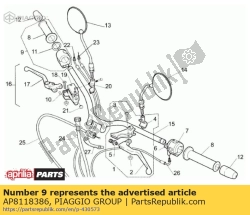 Aprilia AP8118386, Gas + motorstopp, OEM: Aprilia AP8118386