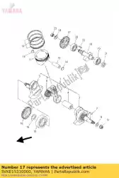 Aquí puede pedir engranaje, peso de equilibrio de Yamaha , con el número de pieza 5VKE15310000: