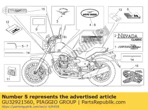 Piaggio Group GU32921560 sticker lijn rechts blauw heer - Onderkant