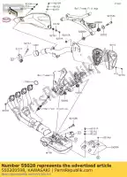 550200598, Kawasaki, bewaker, warmte kawasaki klz versys a b 1000 klz1000 , Nieuw