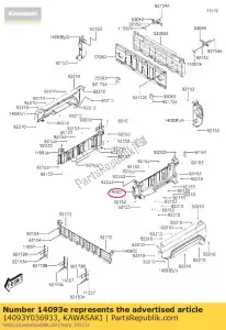 kawasaki 14093Y036933 01 tapa, lateral, interior, izda., negro - Lado inferior