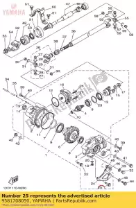 Yamaha 9581708050 parafusos - Parte inferior