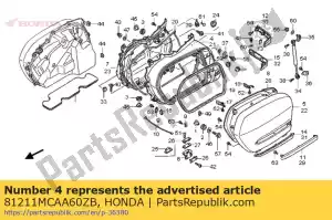 honda 81211MCAA60ZB corps, r. sacoche * nh1z * (nh1z blackz) - La partie au fond