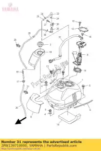 Yamaha 2PW139710000 tubo, combustível 1 - Lado inferior