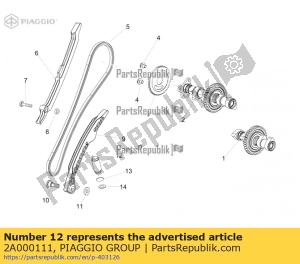 aprilia 2A000111 chain stretching drive - Bottom side