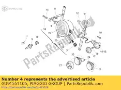 Qui puoi ordinare distanziatore di gomma da Piaggio Group , con numero parte GU91551105: