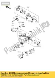 lamp-signaal, rr zx900-a1 van Kawasaki, met onderdeel nummer 230401104, bestel je hier online: