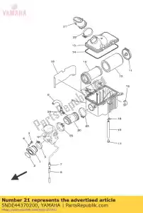 yamaha 5NDE44370200 duto - Lado inferior