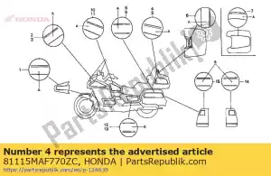 Honda 81115MAF770ZC streep, r t * type7 * - Onderkant