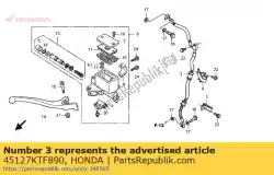 Ici, vous pouvez commander le clamper b, flexible de frein auprès de Honda , avec le numéro de pièce 45127KTF890: