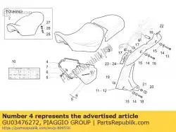 Aquí puede pedir tapa lateral derecha gris claro de Piaggio Group , con el número de pieza GU03476272: