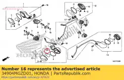 Qui puoi ordinare lampadina, occhiolino (giallo) (12v 21w) (py21w) da Honda , con numero parte 34904MGZD01: