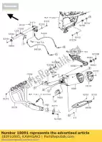 180910895, Kawasaki, corps-comp-silencieux zr750ncf kawasaki z 750 2011 2012, Nouveau