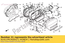 Here you can order the body,l sa*pb356m* from Honda, with part number 81411MCA000ZT: