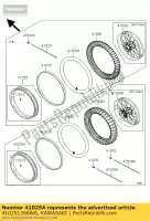 410251366WA, Kawasaki, rim,rr,2.15x18,silver klx250-e kawasaki klx 250 2009 2010 2011 2012 2013, New