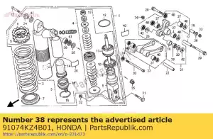 honda 91074KZ4B01 rolamento, agulha, 19x26x15 - Lado inferior