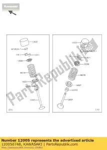 Kawasaki 120050748 zawór wydechowy - Dół
