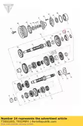 Qui puoi ordinare cuscinetto 6206 30x62x16 sigillato da Triumph , con numero parte T3800260: