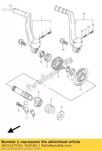 suzuki 2621127C02 shaft,kickstart - Bottom side