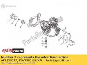 aprilia AP9150347 joint torique d11x2 - La partie au fond