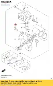 suzuki 6910544G00 goupille, boulon - La partie au fond