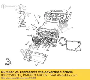 Piaggio Group 00F02500811 uszczelka. zawór trzcinowy - Dół