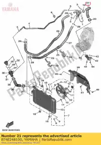 yamaha B74E248100 tubo 1 - Lado inferior