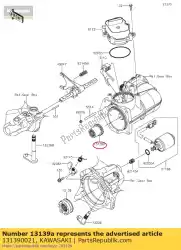 Aquí puede pedir 01 palanca de cambios de Kawasaki , con el número de pieza 131390021: