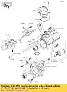 kawasaki 131390021 01 palanca de cambios - Lado inferior