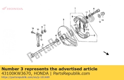 Honda 43100KW3670, Nenhuma descrição disponível no momento, OEM: Honda 43100KW3670