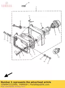 Yamaha 10W843212000 lens, koplamp - Onderkant