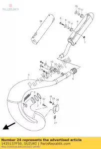 Suzuki 1435137F50 silenciador, muf - Lado inferior