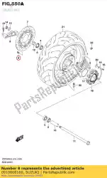 Ici, vous pouvez commander le boulon, disque auprès de Suzuki , avec le numéro de pièce 0910608160: